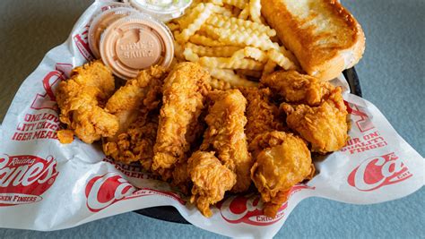 Cane chicken - May 19, 2023 · 4 Chicken Fingers, Crinkle-Cut Fries, 1 Cane's Sauce, Texas Toast, Coleslaw, Regular Fountain Drink/Tea. MORE. The 3 Finger Combo: 0. $9.99: 